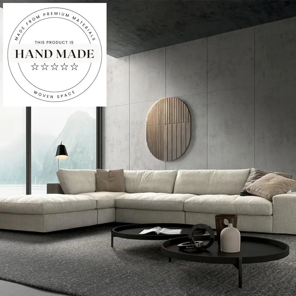 Modern Microfiber Fabric Italian Style Hotel Lobby Lounge Sectional Sofa