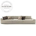 Modern Microfiber Fabric Italian Style Hotel Lobby Lounge Sectional Sofa