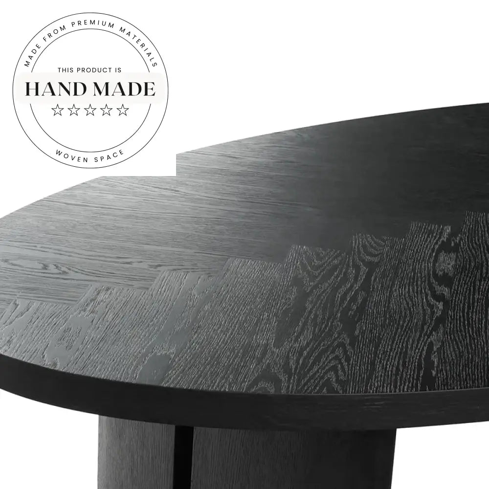 Modern Mid-Century Solid Wood Oval Extendable 6 Seater Dining Table