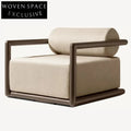 Modern Minimalist Aluminum Outdoor Sofa, Light Luxury Garden Balcony Lounge Seating