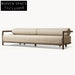 Modern Minimalist Aluminum Outdoor Sofa, Light Luxury Garden Balcony Lounge Seating