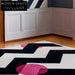 Modern Minimalist Black & White Polyester Area Rug for Living Room Bedroom