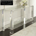Modern Minimalist Clear Acrylic Console Table with Storage for Living Room