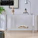 Modern Minimalist Clear Acrylic Console Table with Storage for Living Room