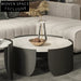 Modern Minimalist Contemporary Stainless Steel Base Living Room Coffee Table