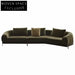 Modern Minimalist Corduroy Sectional Sofa - Solid Wood Frame, Leisure Comfort