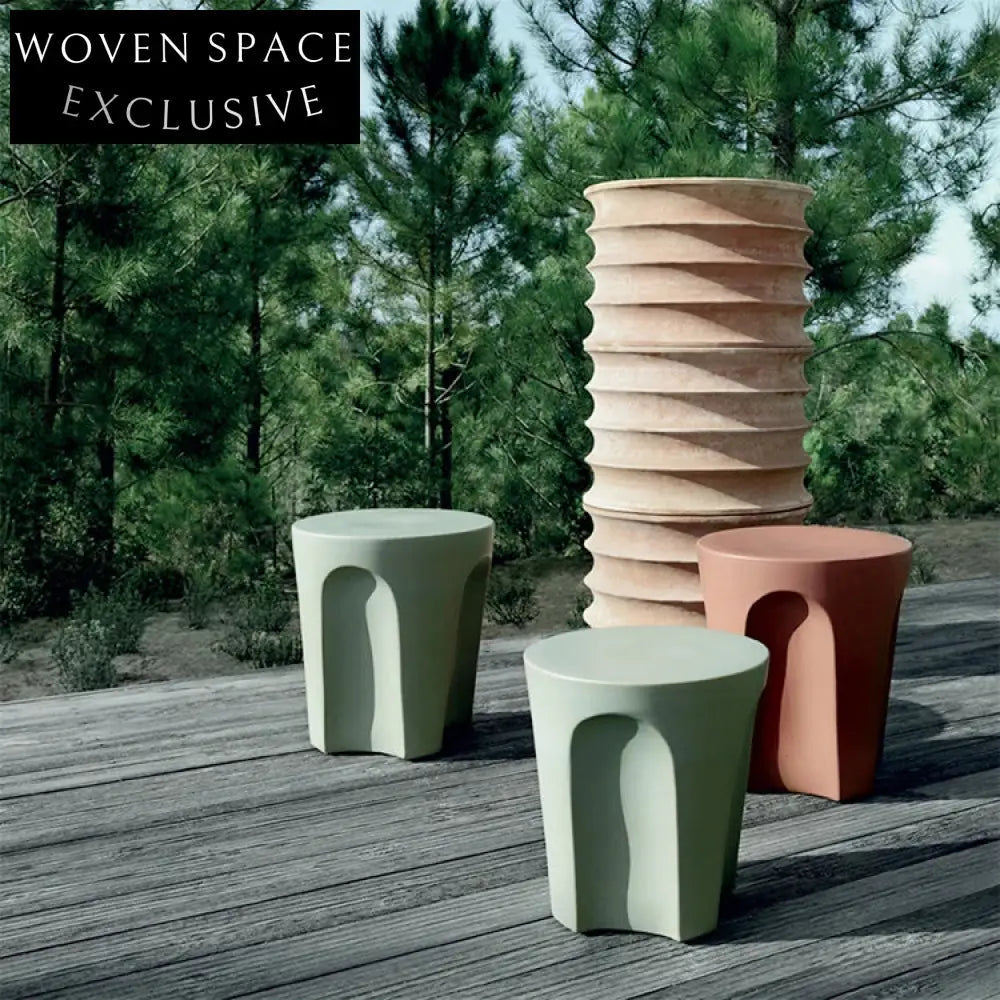 Modern Minimalist Cube Fiber Glass Waterproof Durable Living Room Coffee Table