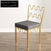 Modern Minimalist Designer Wavy Backrest Scandinavian Metal Dining Chair