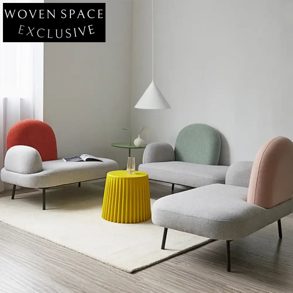 Modern Minimalist Fabric Office Living Room Lounge Seating Sofa