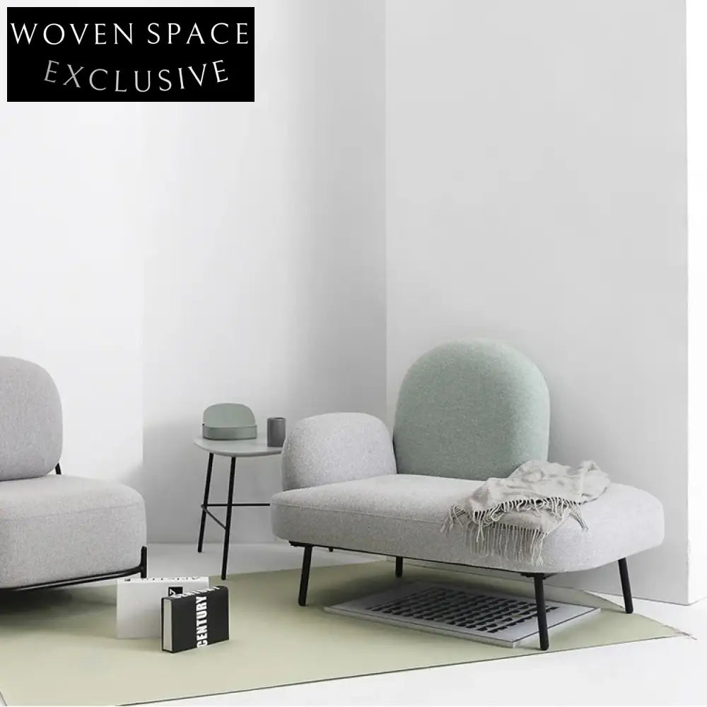 Modern Minimalist Fabric Office Living Room Lounge Seating Sofa