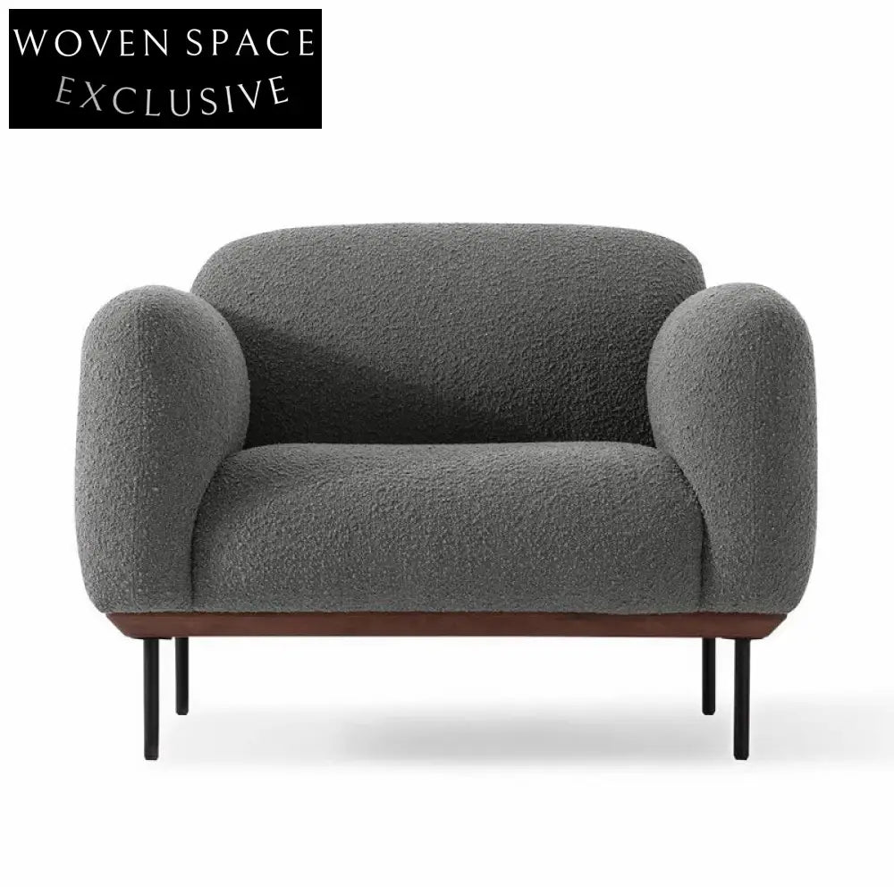 Modern Minimalist Fabric Sectional Sofa Set with Wood Frame for Living Room