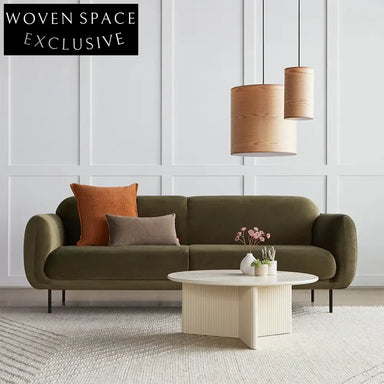 Modern Minimalist Fabric Sectional Sofa Set with Wood Frame for Living Room