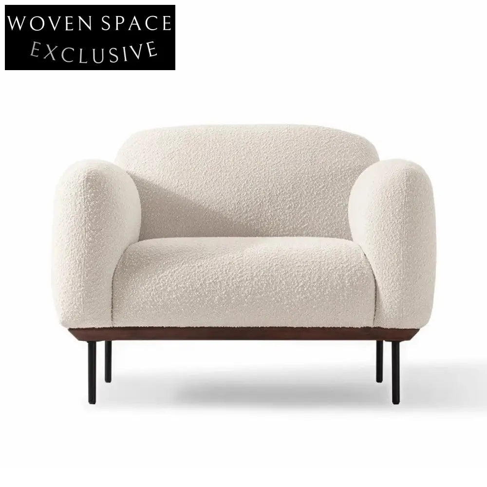 Modern Minimalist Fabric Sectional Sofa Set with Wood Frame for Living Room