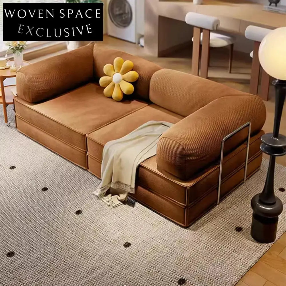 Modern Minimalist Fabric Sofa with 40D Sponge Cushion and Steel Frame