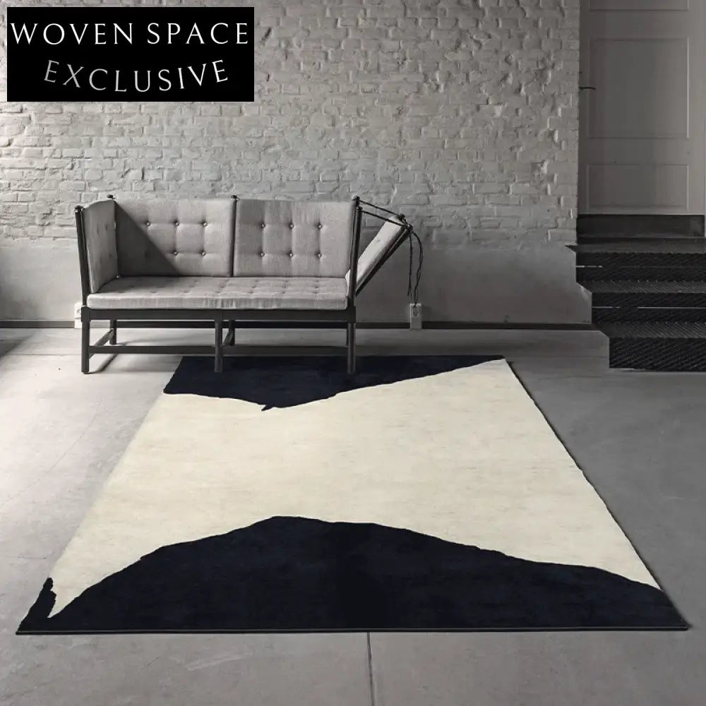 Modern Minimalist Geometric Area Rug - Machine Washable, Non-Slip Design