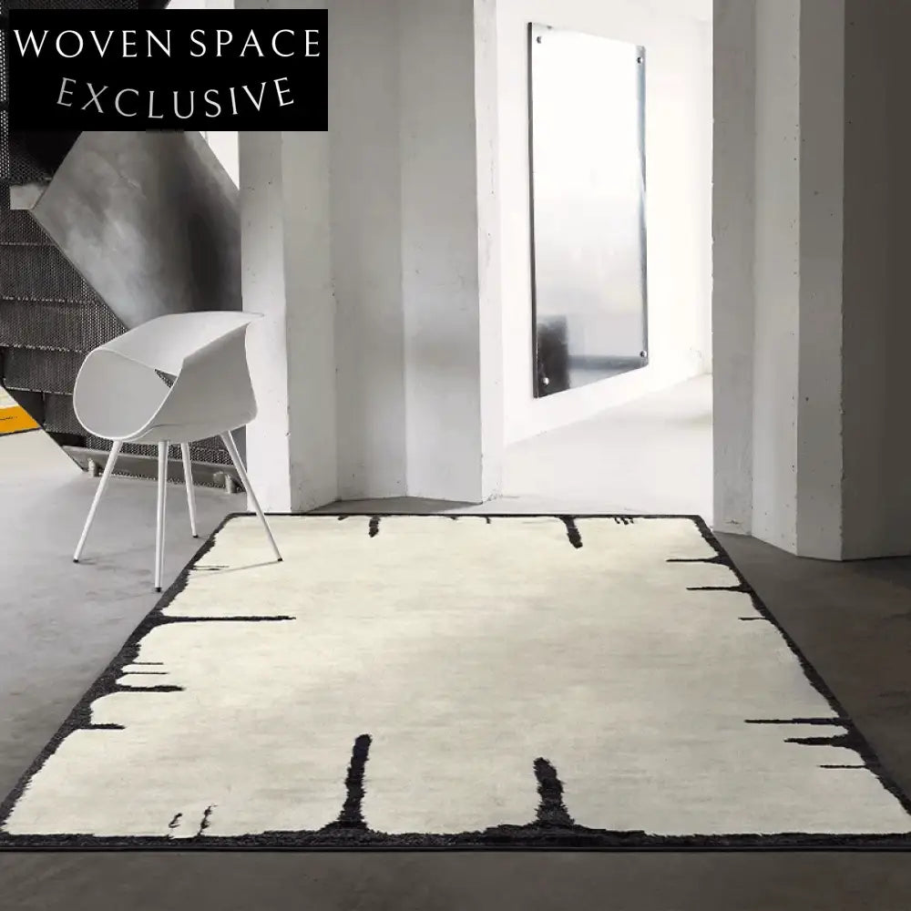 Modern Minimalist Geometric Area Rug - Machine Washable, Non-Slip Design