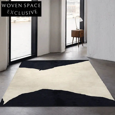 Modern Minimalist Geometric Area Rug - Machine Washable, Non-Slip Design
