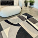 Modern Minimalist Geometric Area Rug: Soft Polyester Fiber, Custom Size, Easy Care Carpet