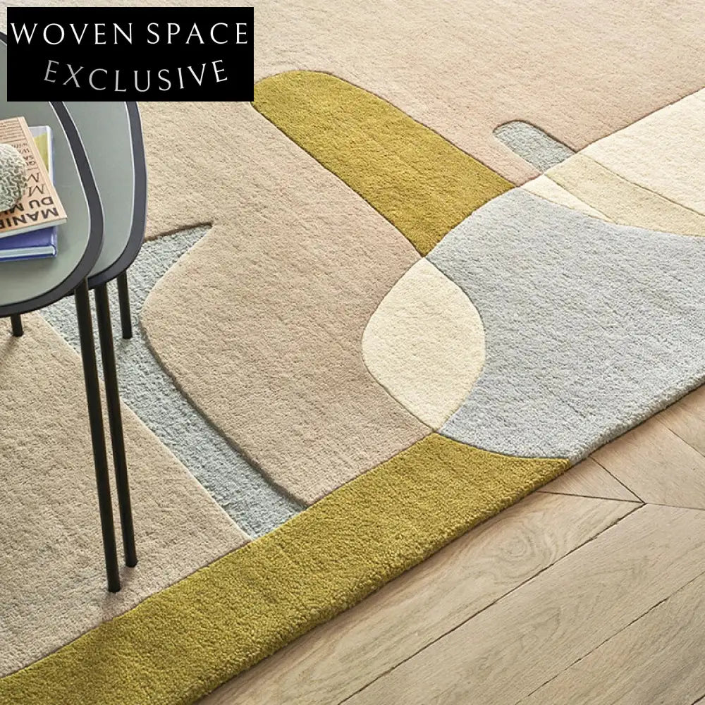 Modern Minimalist Geometric Pattern Area Rug for Living Room and Bedroom
