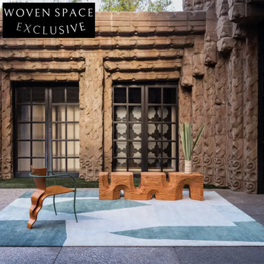 Modern Minimalist Geometric Pattern Polyester Area Rug for Home Decor