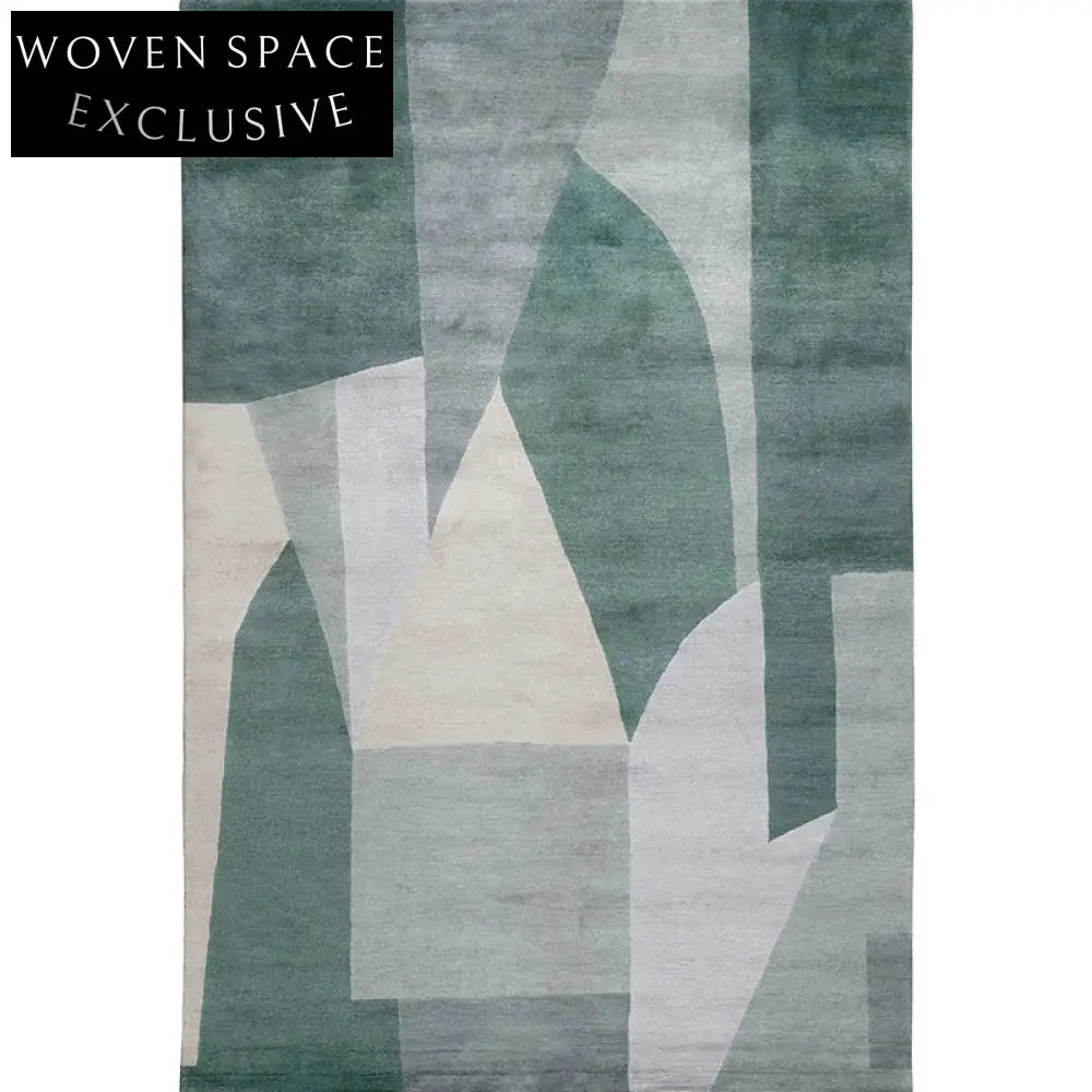 Modern Minimalist Geometric Pattern Polyester Area Rug for Home Decor
