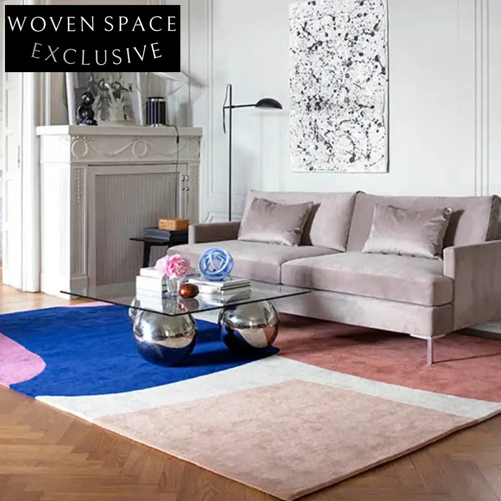 Modern Minimalist Geometric Pattern Soft Polyester Area Rug for Home Decor