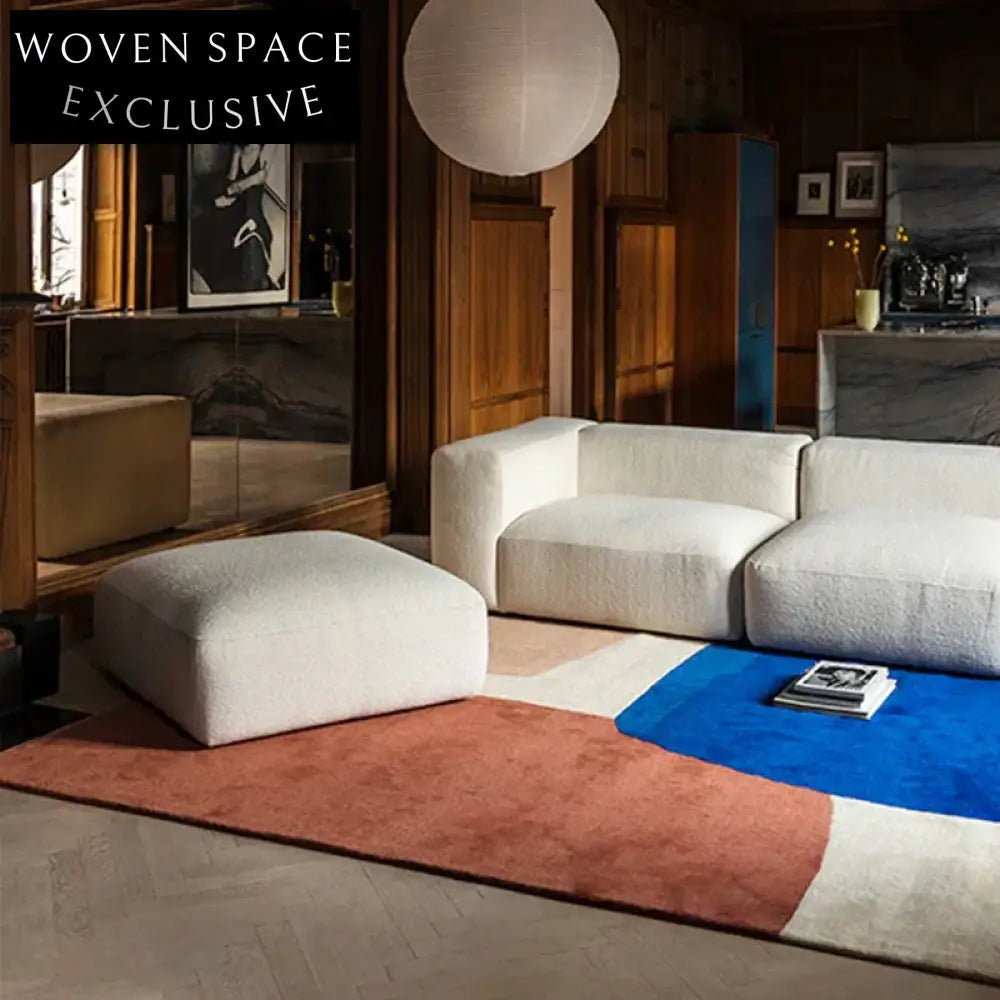 Modern Minimalist Geometric Pattern Soft Polyester Area Rug for Home Decor