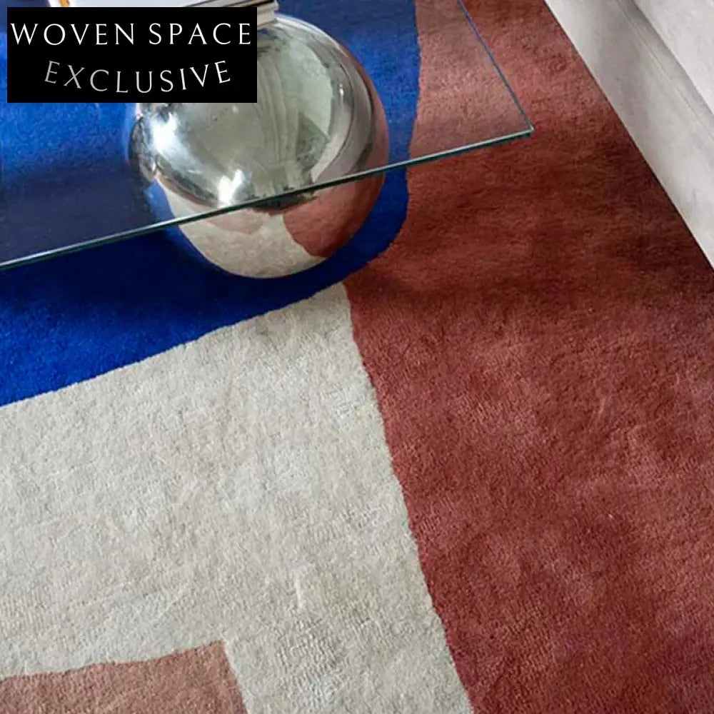 Modern Minimalist Geometric Pattern Soft Polyester Area Rug for Home Decor