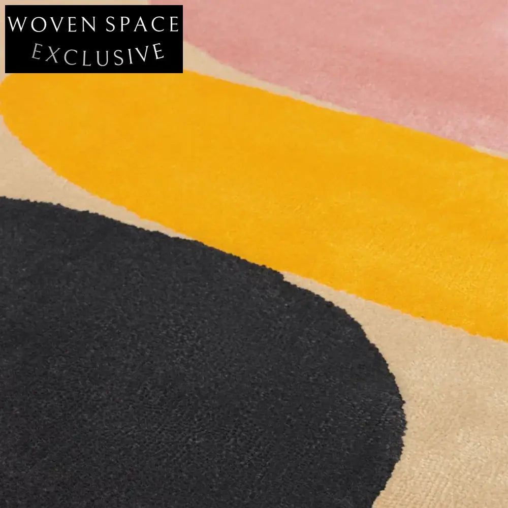 Modern Minimalist Geometric Polyester Area Rug for Bedroom & Living Room Floor