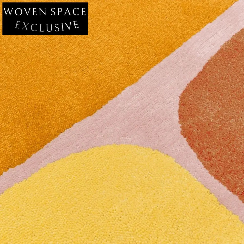 Modern Minimalist Geometric Polyester Area Rug for Bedroom & Living Room Floor