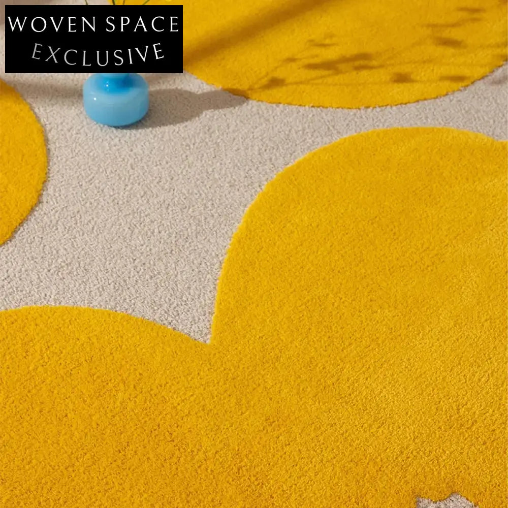 Modern Minimalist Geometric Polyester Area Rug for Living Room Bedroom
