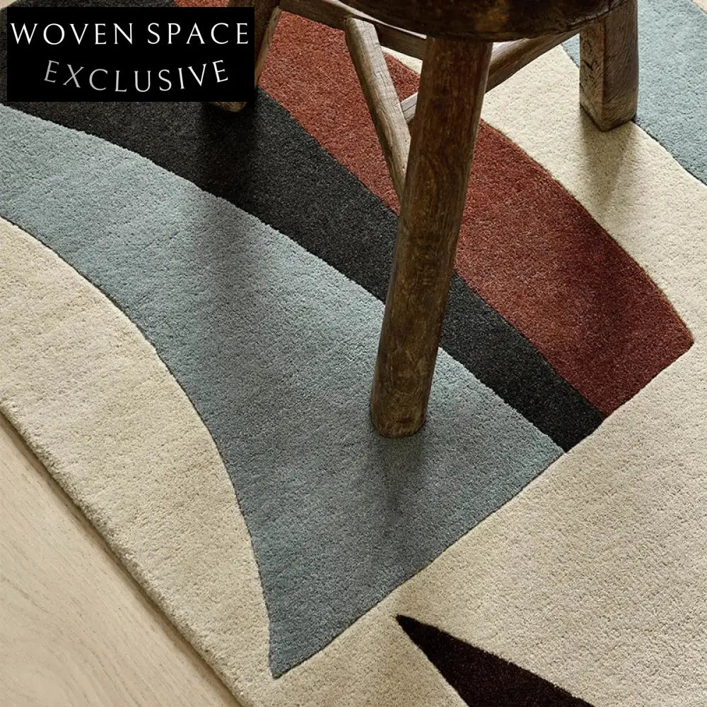 Modern Minimalist Geometric Polyester Area Rug for Living Room & Bedroom
