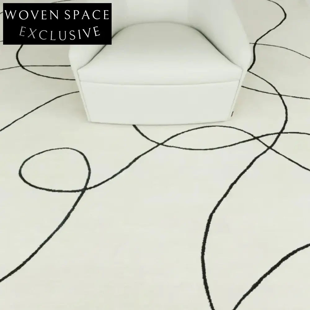 Modern Minimalist Geometric Polyester Luxury Home Decor Area Rug