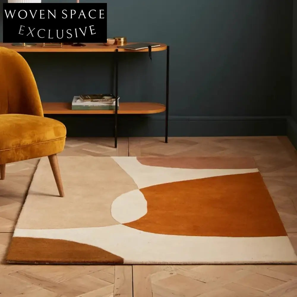 Modern Minimalist Handcrafted Polyester Area Rug for Living Room Bedroom Decor