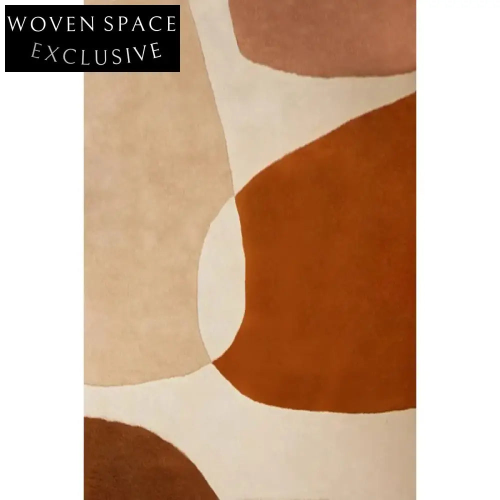 Modern Minimalist Handcrafted Polyester Area Rug for Living Room Bedroom Decor