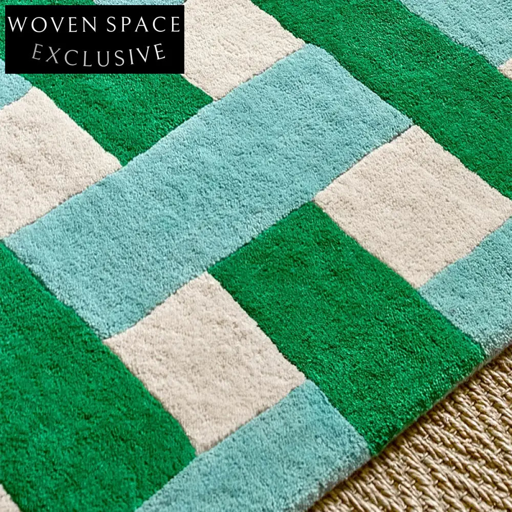 Modern Minimalist Handmade Area Rug for Home Bedroom Living Room Floor