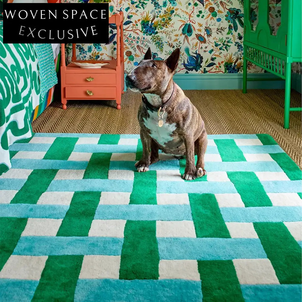 Modern Minimalist Handmade Area Rug for Home Bedroom Living Room Floor