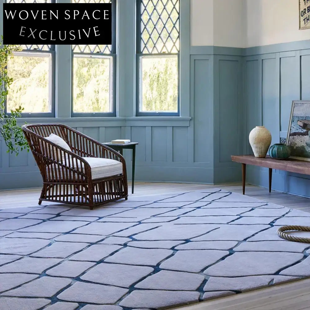 Modern Minimalist Handmade Geometric Area Rug for Living Room Bedroom