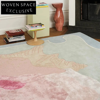 Modern Minimalist Handmade Geometric Area Rug for Living Room Bedroom