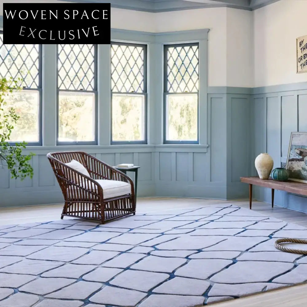 Modern Minimalist Handmade Geometric Area Rug for Living Room Bedroom