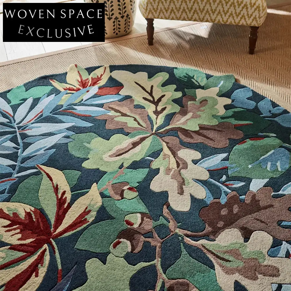 Modern Minimalist Handmade Polyester Area Rug for Dining Room & Living Space