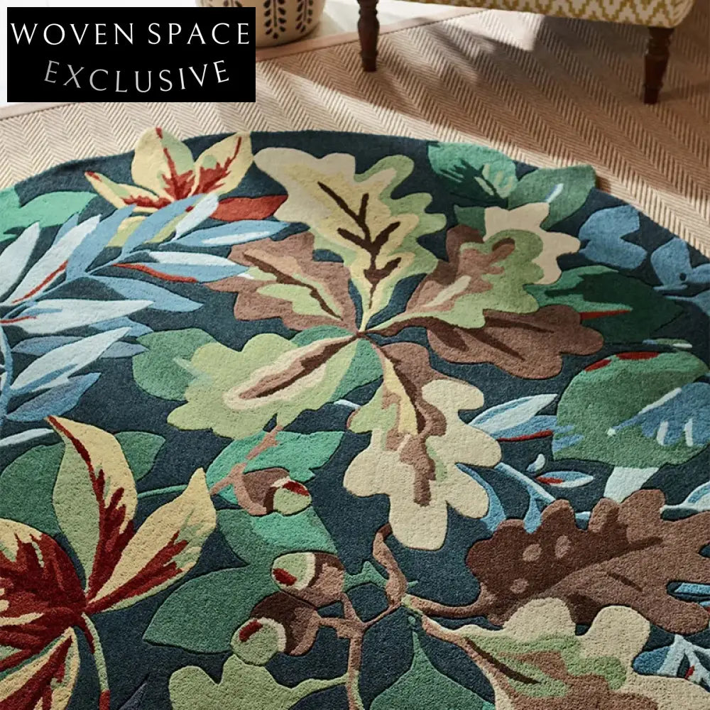 Modern Minimalist Handmade Polyester Area Rug for Dining Room & Living Space