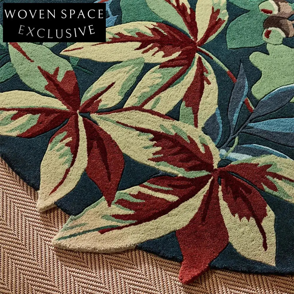 Modern Minimalist Handmade Polyester Area Rug for Dining Room & Living Space