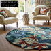 Modern Minimalist Handmade Polyester Area Rug for Dining Room & Living Space