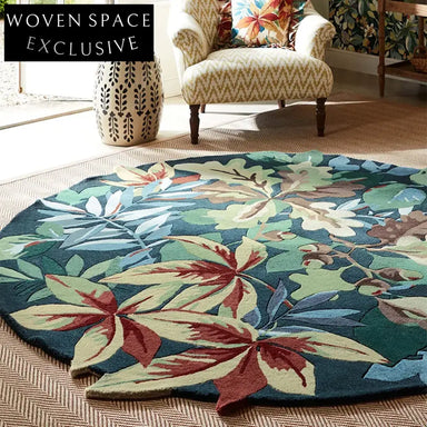 Modern Minimalist Handmade Polyester Area Rug for Dining Room & Living Space