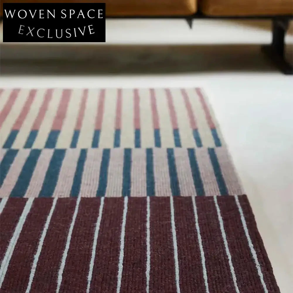 Modern Minimalist Handmade Polyester Area Rug for Living Room Bedroom Decor