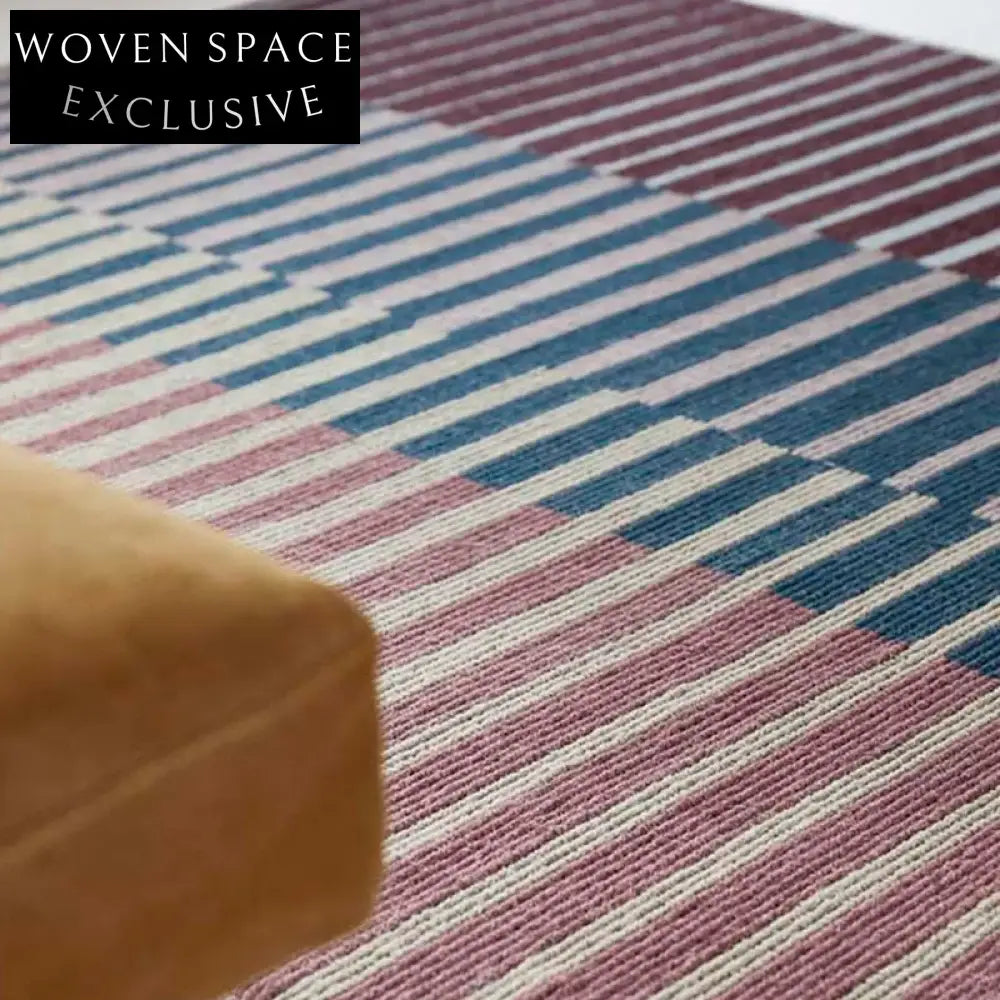 Modern Minimalist Handmade Polyester Area Rug for Living Room Bedroom Decor