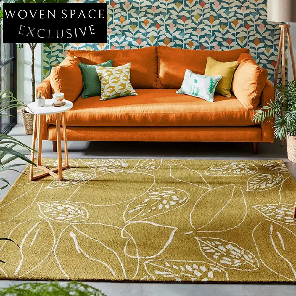 Modern Minimalist Handmade Polyester Area Rug - Soft Geometric Design for Home Decor