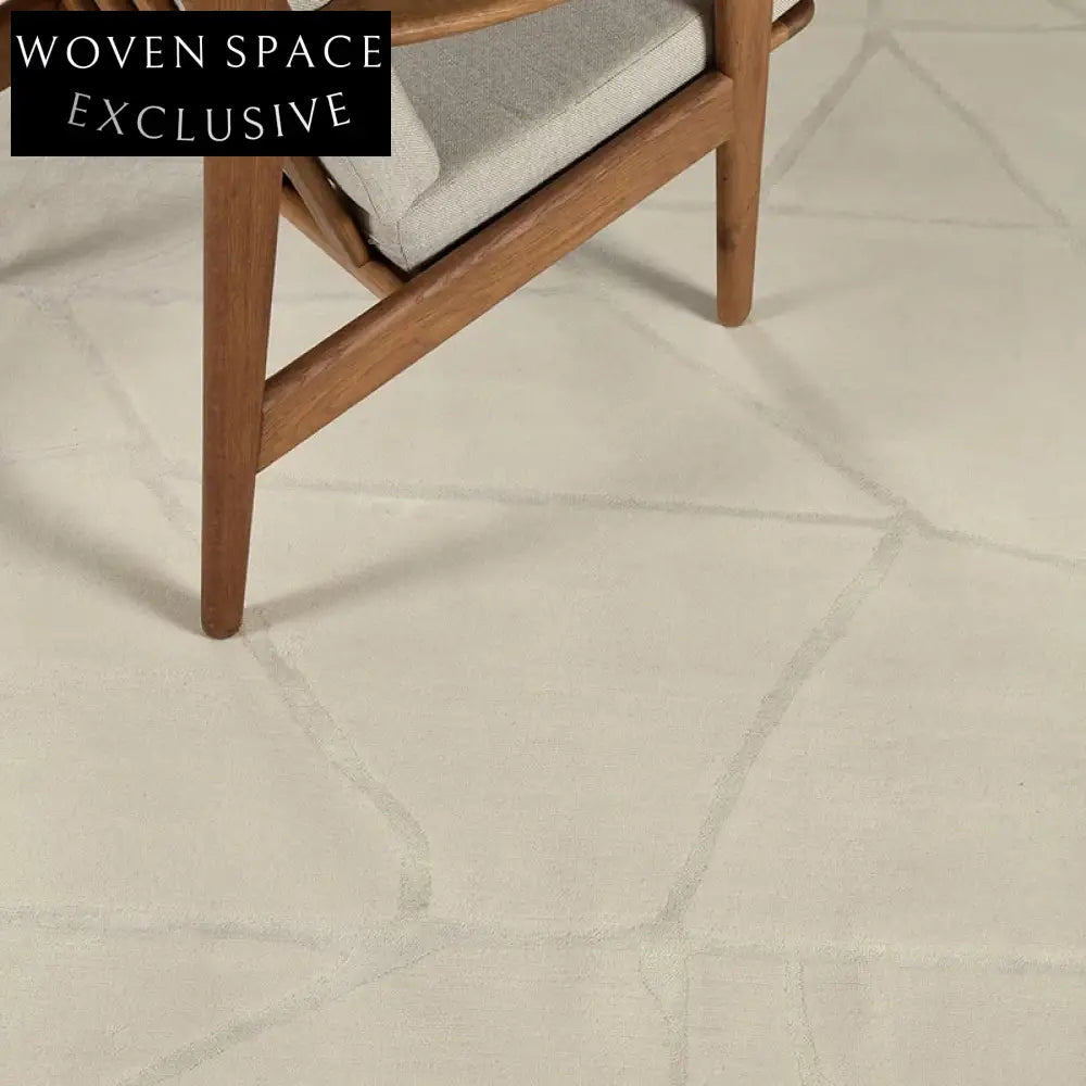 Modern Minimalist Handmade Polyester Geometric Area Rug for Living Room