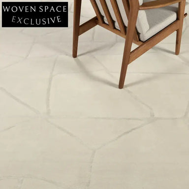 Modern Minimalist Handmade Polyester Geometric Area Rug for Living Room